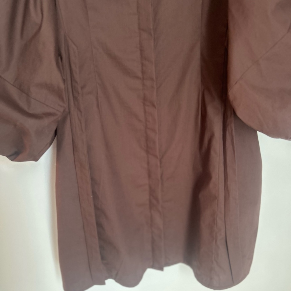 The Brynn Tie-Waist Mini Dress - Mocha Size Small - Picture 3 of 16